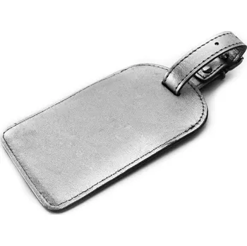 Pánská aktovka Arwel Tmavě stříbrná kožená visačka na zavazadlo 619-5405-29