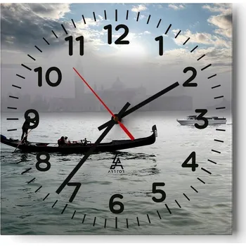 Hodiny Kuchyňské nástěnné hodiny 30x30 Krajina Skleněné hodiny do obýváku Moderní Tiché