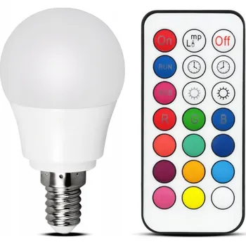 Žárovka LED žárovka Kwazar Luminaire RGB E14 5,5 W 480 lm mléčná koule
