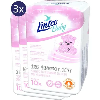 Přebalovací podložka Přebalovací Podložka Linteo v prostěradlech 60 cm x 60 cm 10 ks