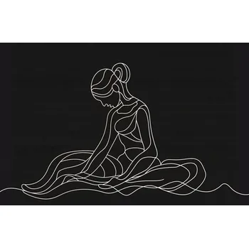 Plakát Plakát Sedící postava bez rámu 91,5 x 60 cm