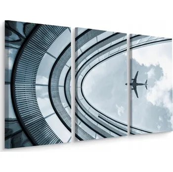 Obraz Obraz Triptych LETADLO Budova Pohled zespodu 60x40