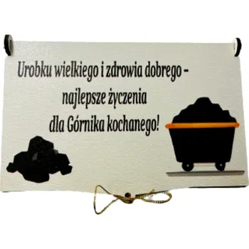 Obálka DŘEVĚNÁ OBÁLKA NA PENÍZE, DÁRKOVÝ POUKAZ, DÁREK PRO HORNÍKA KE DNI HORNÍKŮ