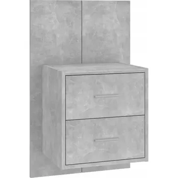 Noční stolek Závěsný noční stolek betonový vzhled 48,5x32,5x80 cm
