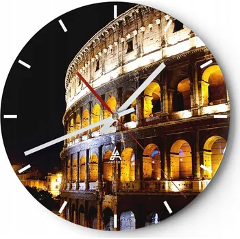 Hodiny Velké nástěnné hodiny 40x40 Architektura Skleněné hodiny Tiché