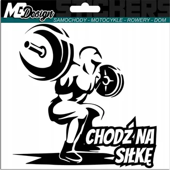 Samolepicí dekorace na vozidlo SAMOLEPKA na auto MAN GYM JDI CVIČIT 15x15 cm