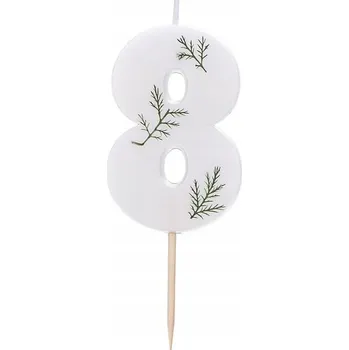 Dortová svíčka Ginger Ray Ozdoba na narozeninový dort ve tvaru svíčky a listů