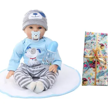 Panenka PANENKA KEIUMI S PŘÍSLUŠENSTVÍM VYSOCE KVALITNÍ 55CM PANENKA PANENKA REBORN MIMINKO