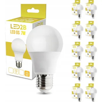 Žárovka LED žárovka E27 10x, teplá bílá barva světla, 7W