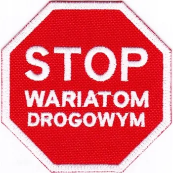 VAR nášivka STOP SILNIČNÍM PIRÁTŮM 8x8 cm