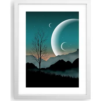 Obraz Obraz plakát v bílém rámu do obýváku 30x40 abstrakce plakáty na zeď