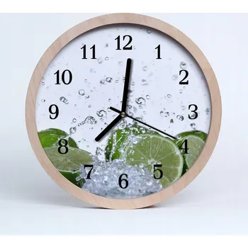 Hodiny Stylové nástěnné hodiny tiché Limetka do kuchyně 30 cm