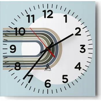 Hodiny Nástěnné hodiny do obýváku 40x40 Abstrakce Tiché hodiny Skleněné hodiny Bez hlučnosti