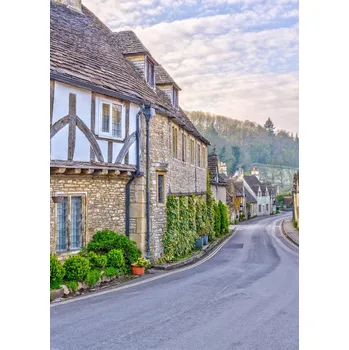 Obraz Plakát Kamenné domky bez rámu 50 x 70 cm