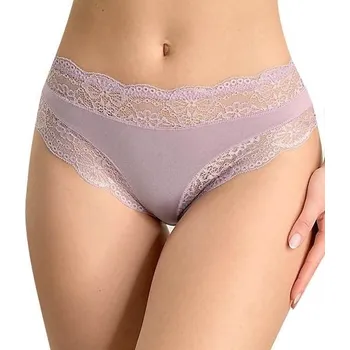 Kalhotky JADEA - Bavlněné kalhotky s vyšším pasem a krajkou art. 742 - orchidea/M