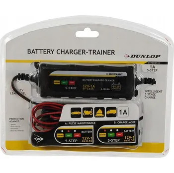 Nabíječka autobaterie Nabíječka autobaterií Dunlop 1A 5-STEP