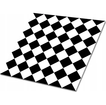 Venkovní dlažba Samolepicí vinylové dlaždice Šikmá šachovnice