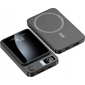 Powerbanka RYCHLÁ MALÁ BEZDRÁTOVÁ POWERBANKA MagSafe INDUKČNÍ 5000mAh 22,5W USB-C