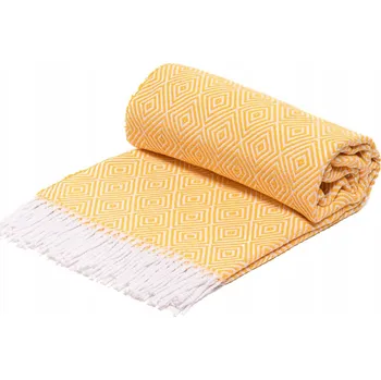 Prostěradlo Bavlna deka Rena Home 140 cm x 200 cm žlutá