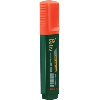 Zvýrazňovač ZVÝRAZŇOVAČ PLOCHÝ SEŘÍZNUTÝ TETIS KW015-P ORANŽOVÝ