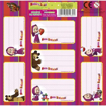 samolepka Samolepky do zápisníku Máša a medvěd Derform 7 ks
