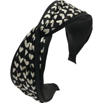 Čelenka Černobílá dámská čelenka do vlasů