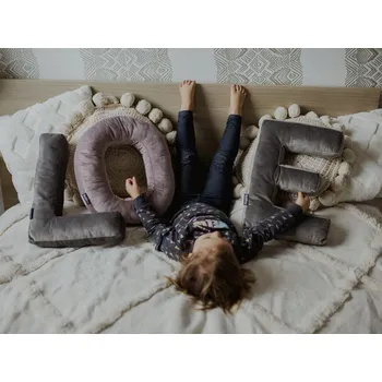 Polštář Dekorativní Polštář s písmenem N růžový