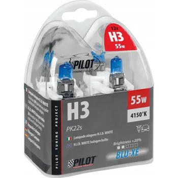 Autožárovka Halogenové žárovky Pilot Blu-Xe - H3 - 55W, 2 ks