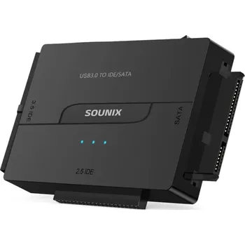 Adaptér USB 3.0 na SATA IDE pro 2.5" a 3.5" HDD SSD disky až do 6TB SOUNIX