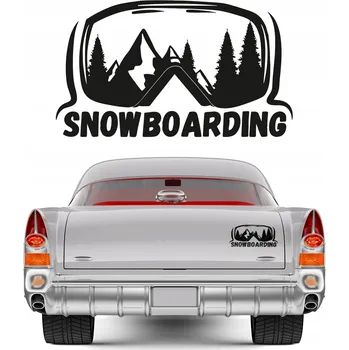 Samolepicí dekorace na vozidlo SAMOLEPKA na auto MOTIV SNOWBOARDING 15x26 cm