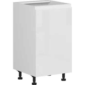 Kuchyňská skříňka Black red white Spodní skříňka kuchyně Sole D-50/82 Zvolte stranu: levé provedení, Barva korpusu skříněk: Černá mat, Zvolte barvu dvířek: Bílá lesk