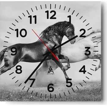 Hodiny Nástěnné hodiny do obýváku 40x40 Zvířata Bezhluczne Skleněné hodiny Tiché