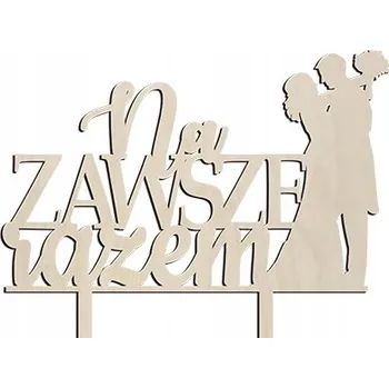 Svatební dekorace Zápich do dortu hnědá