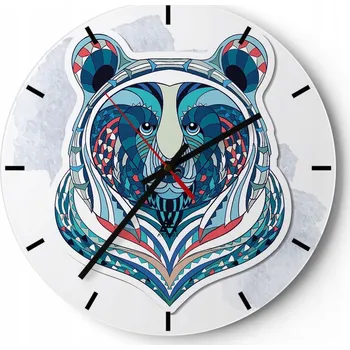 Hodiny Nástěnné hodiny do kuchyně 30x30 Abstrakce Skleněné hodiny do obýváku Tiché