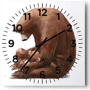 Hodiny Nástěnné hodiny do obýváku 40x40 Pro děti Tiché hodiny na skle Bez hlučný