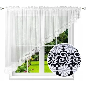 Záclona HOTOVÁ ZÁCLONA 400x160 ZÁVĚSA ZÁCLONA GIPUROVÁ GUIPURE