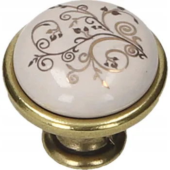 Nábytkové kování Nábytková úchytka GAMET GP19 zlatá / porcelán dekor 11