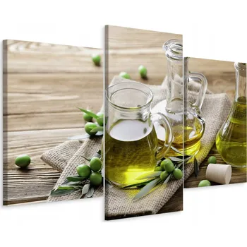 Obraz Třídílný obraz Zelené OLIVY Olivový olej 3D 90x60