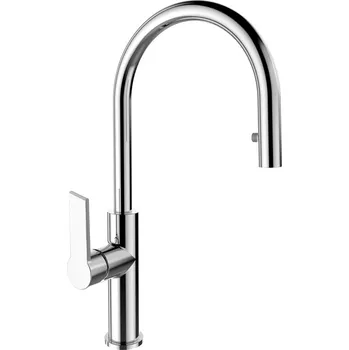 Vodovodní baterie Mereo Dřezová stojánková baterie, Dita, s výsuvnou sprchou, chrom CBE20104D