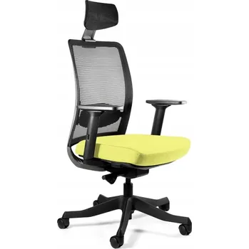 Otočná kancelářská židle ANGGUN Žlutá Síťovaná Ergonomická Látková S Nastavením