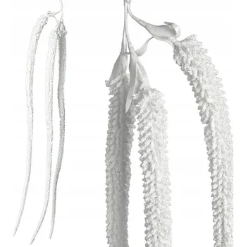 Vánoční dekorace Dekorační větvička vánoční ozdoba bílá