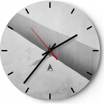 Hodiny Velké nástěnné hodiny 40x40 Propast Skleněné hodiny Kulatý Tiché
