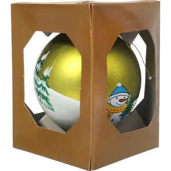 Vánoční dekorace VÁNOČNÍ KOULE PLASTOVÁ 1 KS 8CM ZELENÁ ozdoba