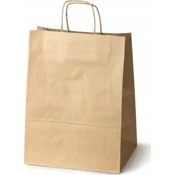 Nákupní taška Papírové tašky hnědé 30x17x42 cm, 50 ks