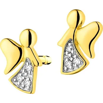 Náušnice Náušnice ze žlutého zlata s diamanty - 0,005 ct - ryzost 585 - 101.258