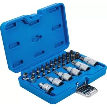 Klíč BGS 5101 Zástrčné hlavice a bity TORX 1/2", T10-T70, sada 27 dílů