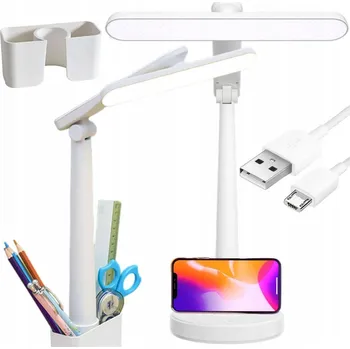 Lampička LED STOLNÍ LAMPA NOČNÍ LAMPA USB NA STŮL DOTYKOVÁ NASTAVITELNÁ S ORGANIZÉREM