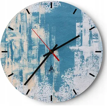 Hodiny Nástěnné hodiny do kuchyně 30x30 Abstrakce Skleněné hodiny do obýváku Tiché