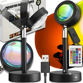 Lampička Projektor lampa GALAXIA černá