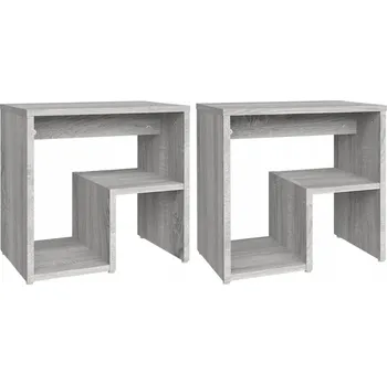 Noční stolek Noční stolek dřevěný 40x30x40 cm šedý dub sonoma